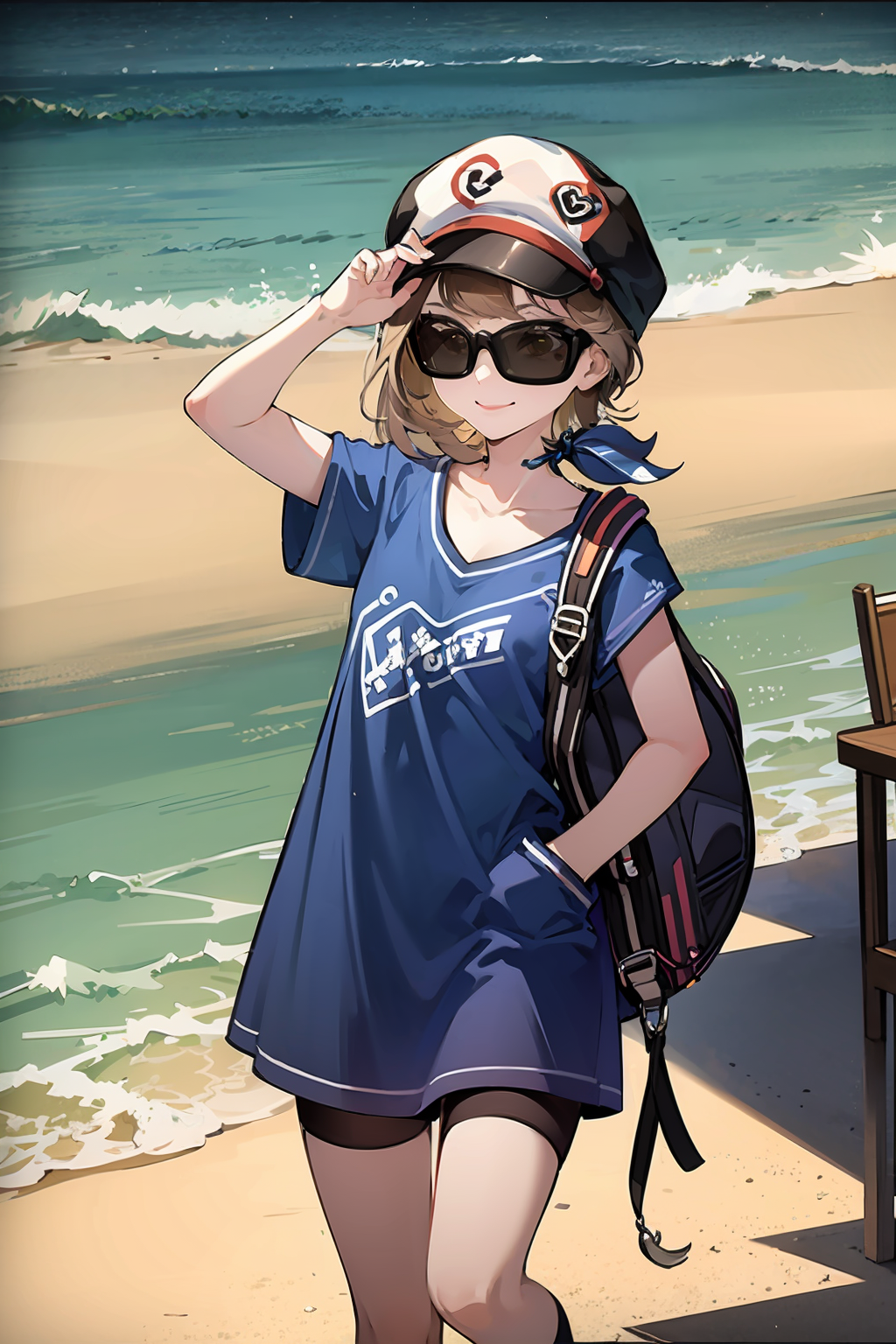 09419-3508427017-1girl, smile, _outdoors, beach,sunglasses,_bikeni,swimwear,_.png